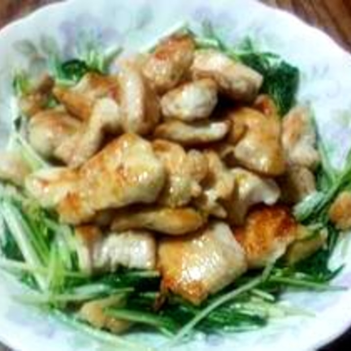 お財布にやさしい!水菜と鶏胸肉の炒め物